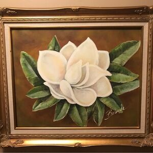 Original painting magnolia bloom